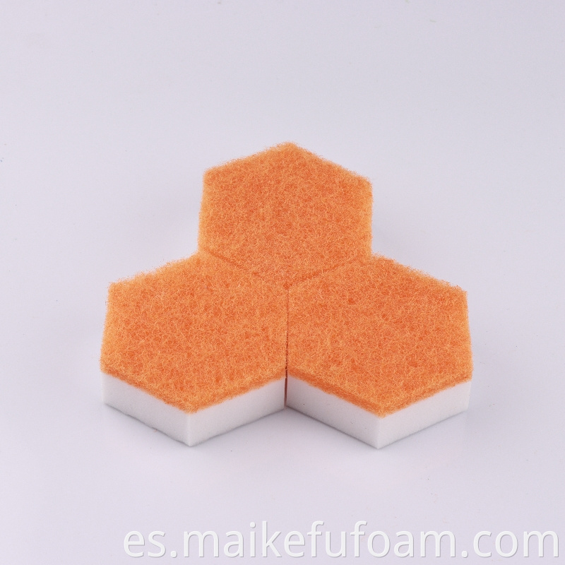 scouring pad with nano sponge